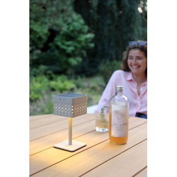 Вулична настільна лампа солярна (заряджається через USB) вис. 34,6 см LAGOM BEAM HIGH Lm 63T / taupe