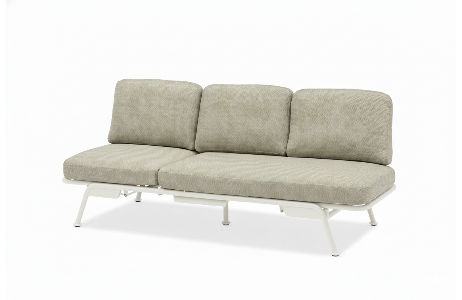 Диван для відпочинку на балконі (з подушками) + чохол (201x82x33cm) LAGOM SUNSET Lm 26T / TAUPE