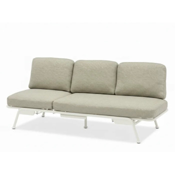 Диван для відпочинку на балконі (з подушками) + чохол (201x82x33cm) LAGOM SUNSET Lm 26T / TAUPE