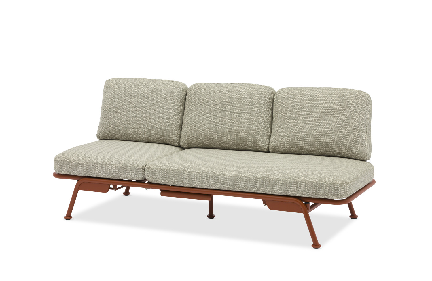 Диван для відпочинку на балконі (з подушками) + чохол (201x82x33cm) LAGOM SUNSET Lm 26T / TAUPE