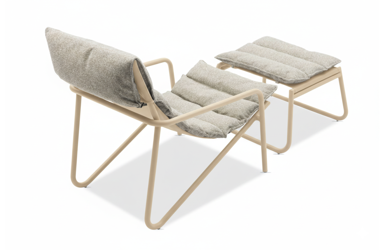 Набір для балкона: Крісло (з подушкою) + пуф (без подушки) / LAGOM COAST Lm 29T+30T / TAUPE