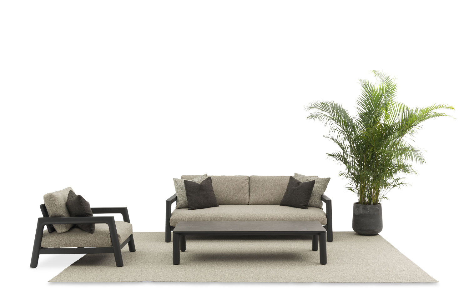 Крісло (з подушками) LAGOM TOLO Lm 66G / ANTHRACITE