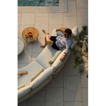 Вигнутий диван 3-місний з підлокотником (з подушками) LAGOM CLOUD Lm 75R / BURGUNDY