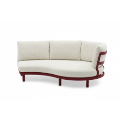 Вигнутий диван 3-місний з підлокотником (з подушками) LAGOM CLOUD Lm 75R / BURGUNDY