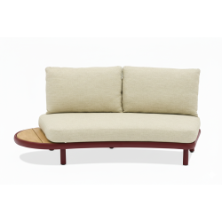 Вигнутий диван 2-місний з кутовим столиком (з подушками) LAGOM CLOUD Lm 74R / BURGUNDY