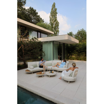 Вигнутий диван 2-місний з кутовим столиком (з подушками) LAGOM CLOUDLm 74G /ANTHRACITE