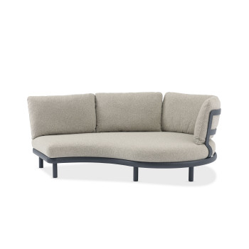 Вигнутий диван 3-місний з підлокотником (з подушками) LAGOM CLOUD Lm 75G / ANTHRACITE