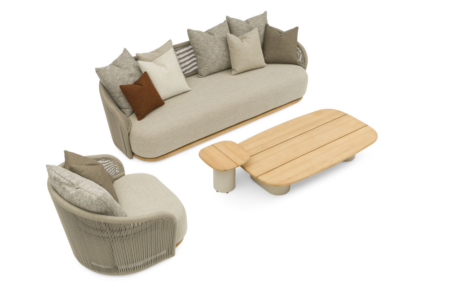 Крісло обертове (з подушками) LAGOM WAVE Lm 85T / TAUPE