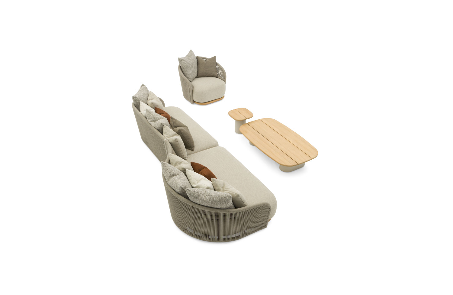 Крісло обертове (з подушками) LAGOM WAVE Lm 85T / TAUPE