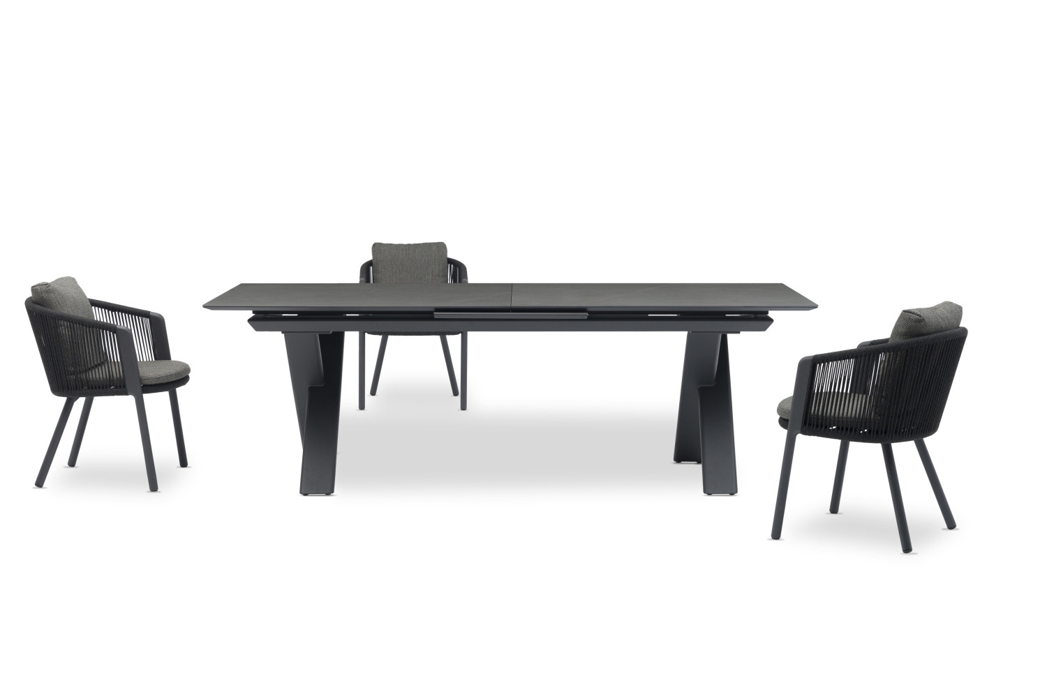 Обідній стіл прямокутний (розкладний 180-240 cm) LAGOM ALBATROS Lm 87G / ANTHRACITE