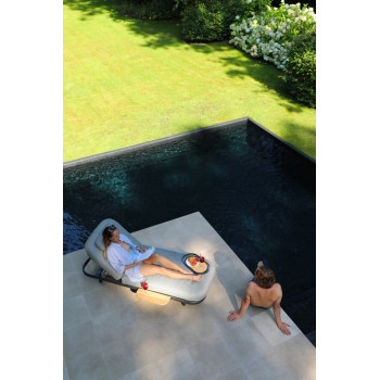 Шезлонг з кутовим столиком (з подушками) LAGOM CLOUD Lm 90T / TAUPE