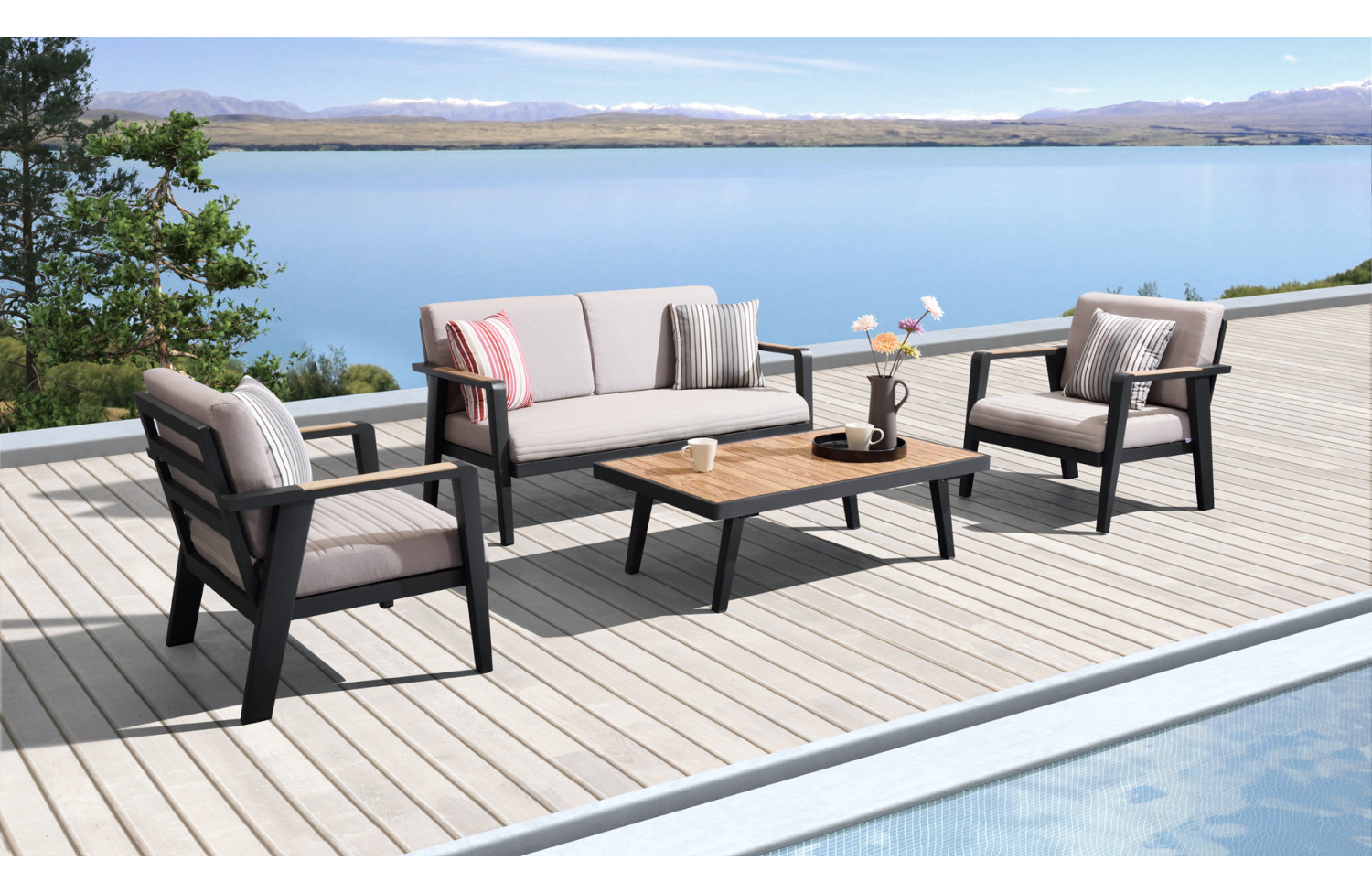 Lounge set (with cushions) HIGOLD EMOTI 697730 / ANTHRACITE