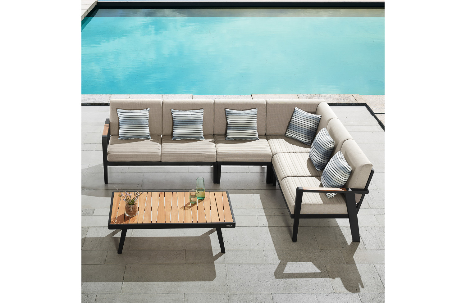 Corner set (with cushions) HIGOLD EMOTI 697750 / ANTHRACITE