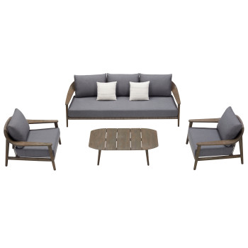 Lounge set (with cushions) HIGOLD LEO 206330 / DARK TEAK