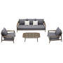 Lounge set (with cushions) HIGOLD LEO 206330 / DARK TEAK