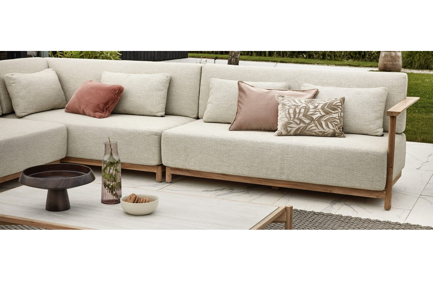 Zestaw narożny dla 5 osób PRAWY (z poduszkami) APPLE BE ST LUCIA 72000089 (2 szt) / 72000088 (1 szt) / 72000087 (1 szt) / 72000090 (1 szt) / 72000091(1 szt)