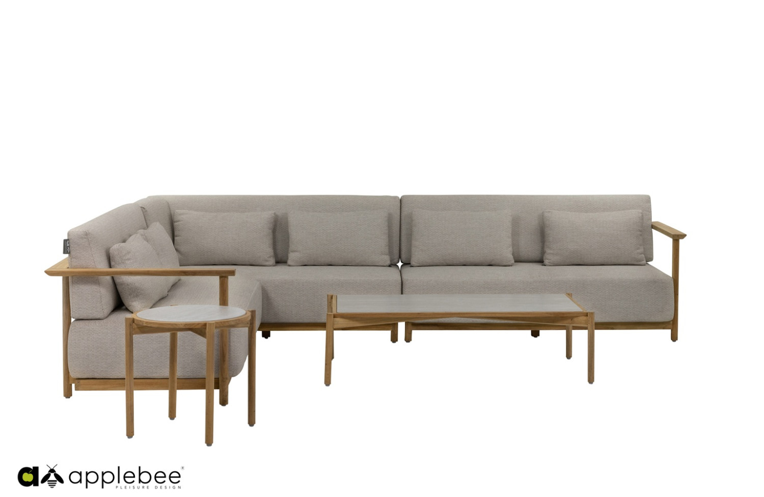 Zestaw narożny dla 5 osób PRAWY (z poduszkami) APPLE BE ST LUCIA 72000089 (2 szt) / 72000088 (1 szt) / 72000087 (1 szt) / 72000090 (1 szt) / 72000091(1 szt)