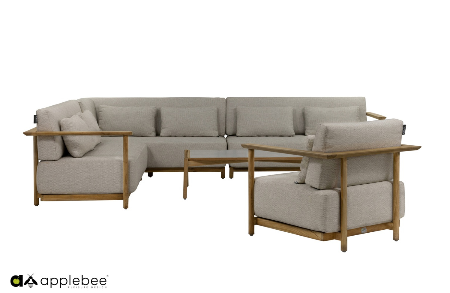 Zestaw narożny dla 5 osób PRAWY (z poduszkami) APPLE BE ST LUCIA 72000089 (2 szt) / 72000088 (1 szt) / 72000087 (1 szt) / 72000090 (1 szt) / 72000091(1 szt)