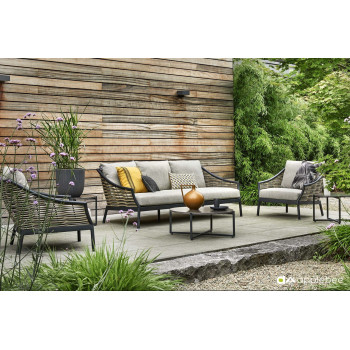 Lounge set (with cushions) APPLE BEE MILOU BLACK 18101B1-LC (2 pcs) / 18101B1-SF (1 pc) / 70001297 (1 pc) / 70001296 (1 pc)