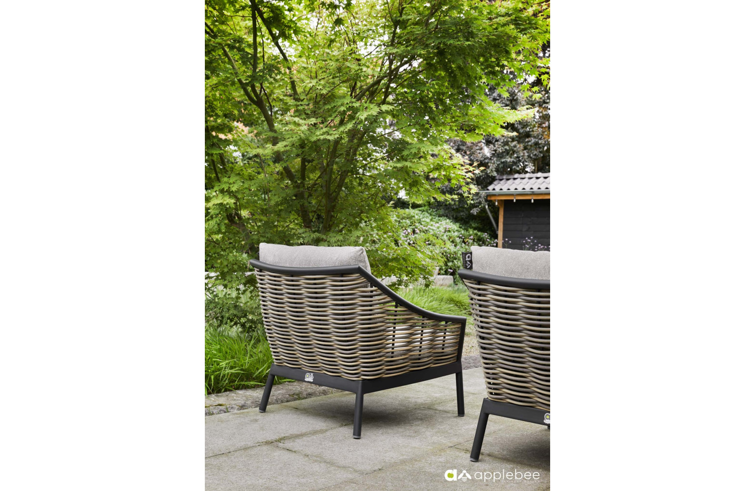 Комплект для відпочинку (з подушками) APPLE BEE MILOU BLACK 18101B1-LC (2 шт) / 18101B1-SF (1 шт) / 70001297 (1 шт) / 70001296 (1 шт)