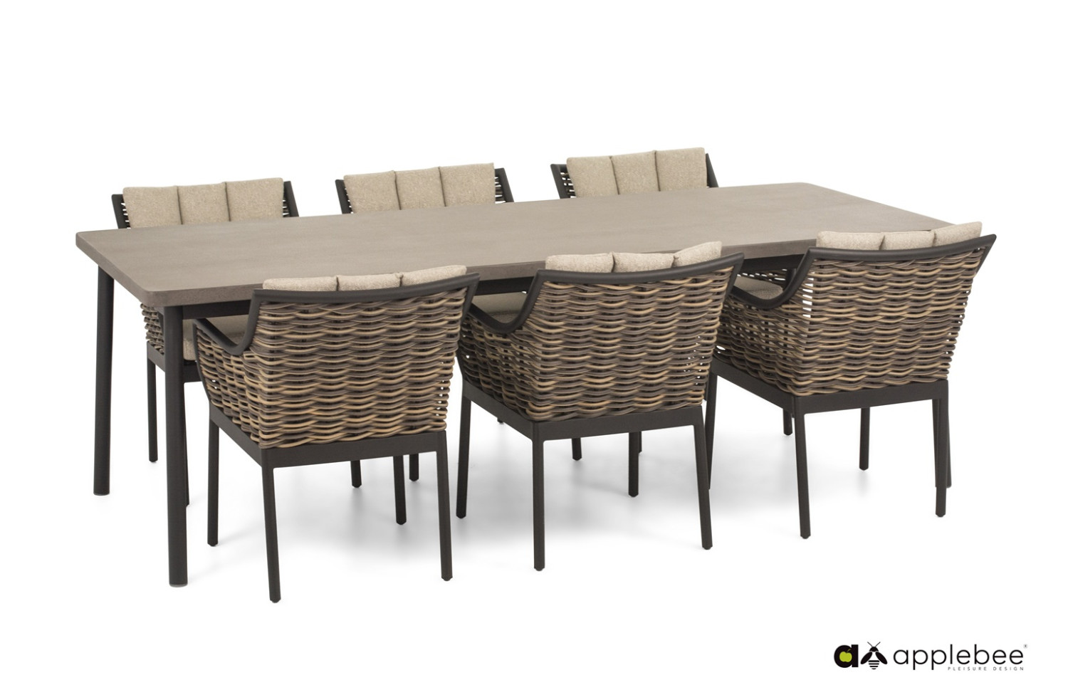 Обідній комплект (з подушками) APPLE BEE MILOU BLACK 70001347 (1 шт) / 70000034 (6 шт)