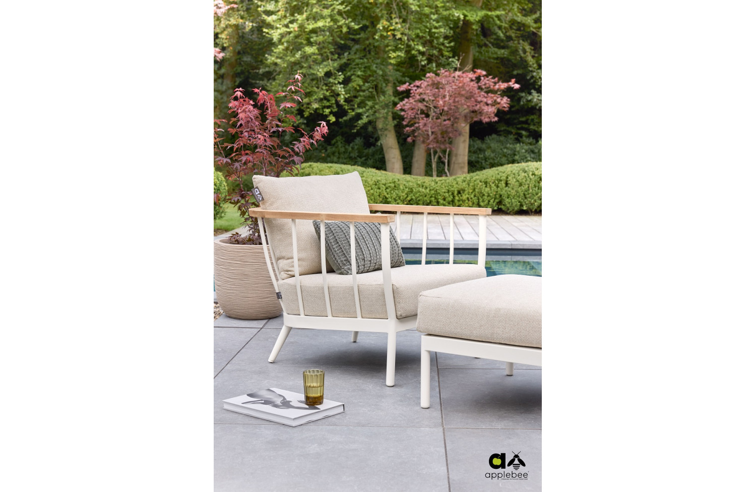 Lounge set (with cushions) APPLE BEE CONDOR OYSTER 72000409 (2 pcs) / 72000410 (1 pc) / 72000412 (1 pc) / 72000414 (1 pc) / 72000415 (1 pc)