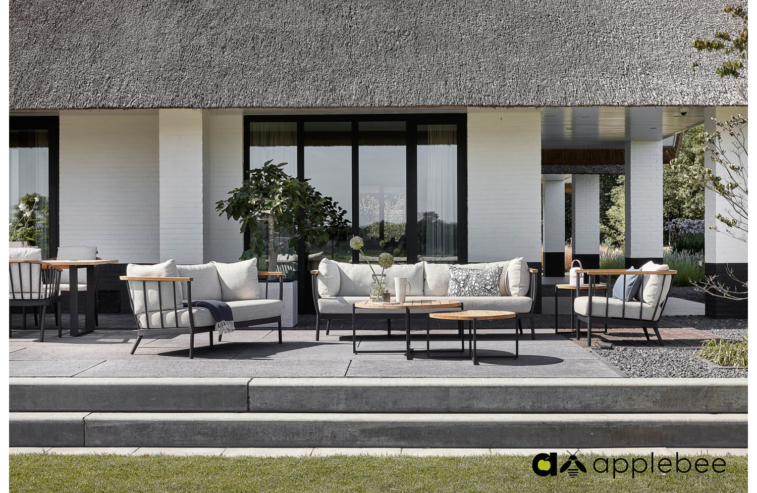 Zestaw wypoczynkowy dla 6 osób (z poduszkami) APPLE BEE CONDOR 70001274 / 70001273 / 70001272 / 70001295 / 70001296 / 70001297 / 70001275 / BLACK