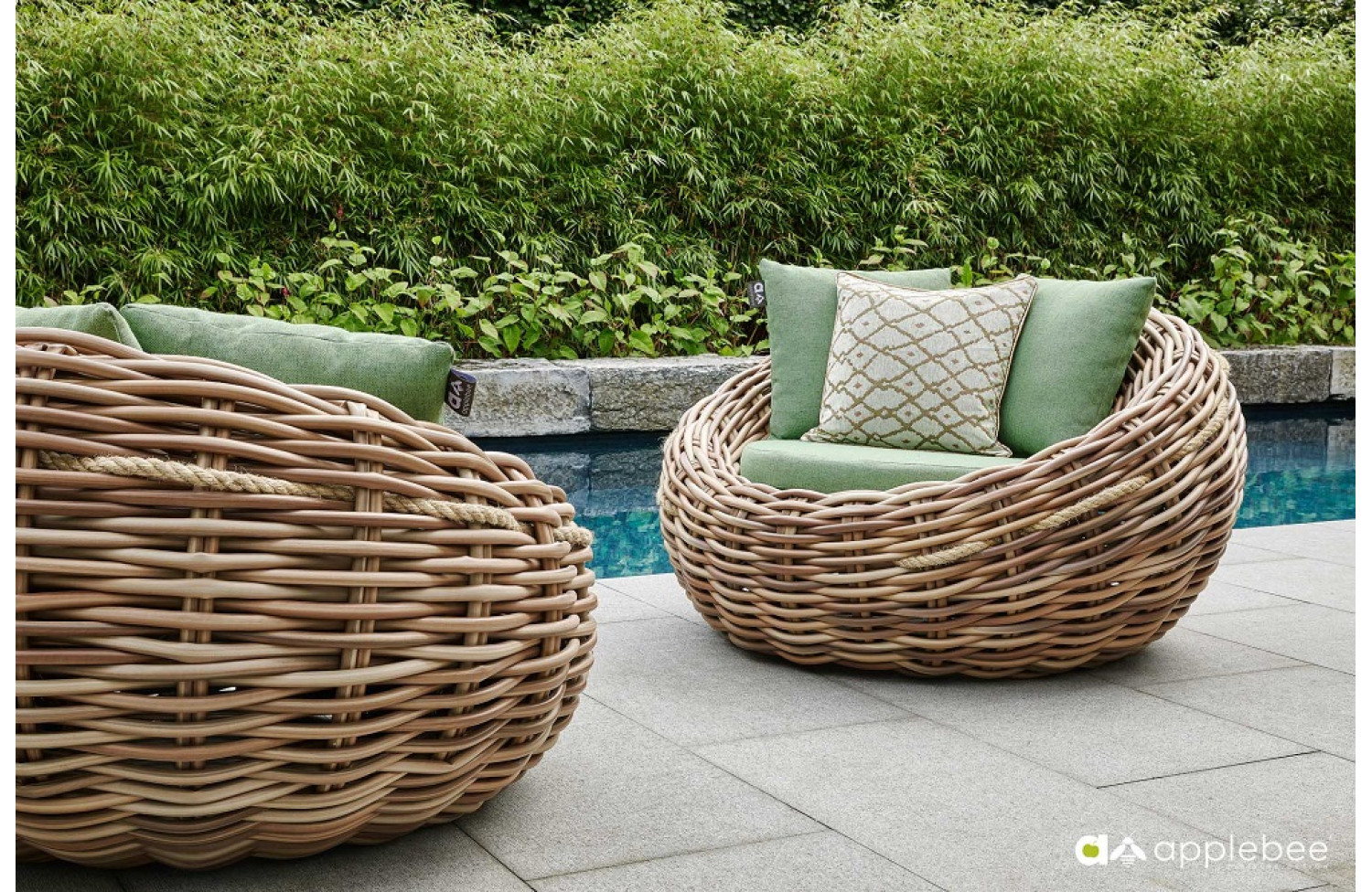 Lounge set (with cushions) APPLE BEE COCOON 18011B1-SF (1 pc) / 18011B1-LC (2 pcs) / 70001297 (1 pc) /70001296 (1 pc) / 70001295 (1 pc)