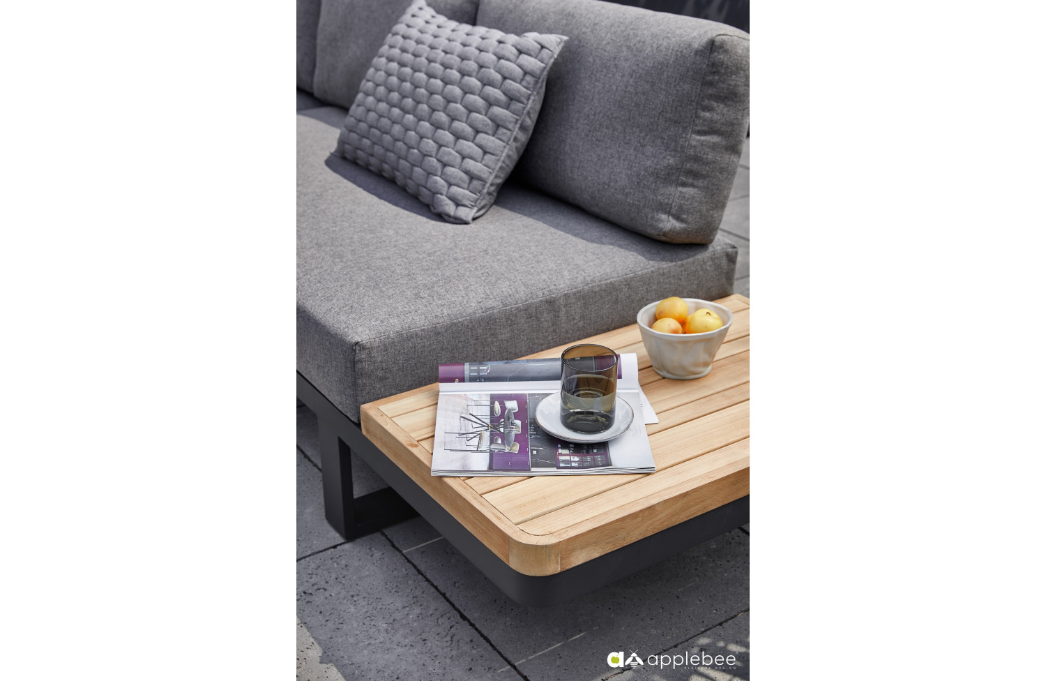 Coner set RIGHT (with cushions) APPLE BEE MURA 70001466 / 70001467 / 70001469 / 70001470