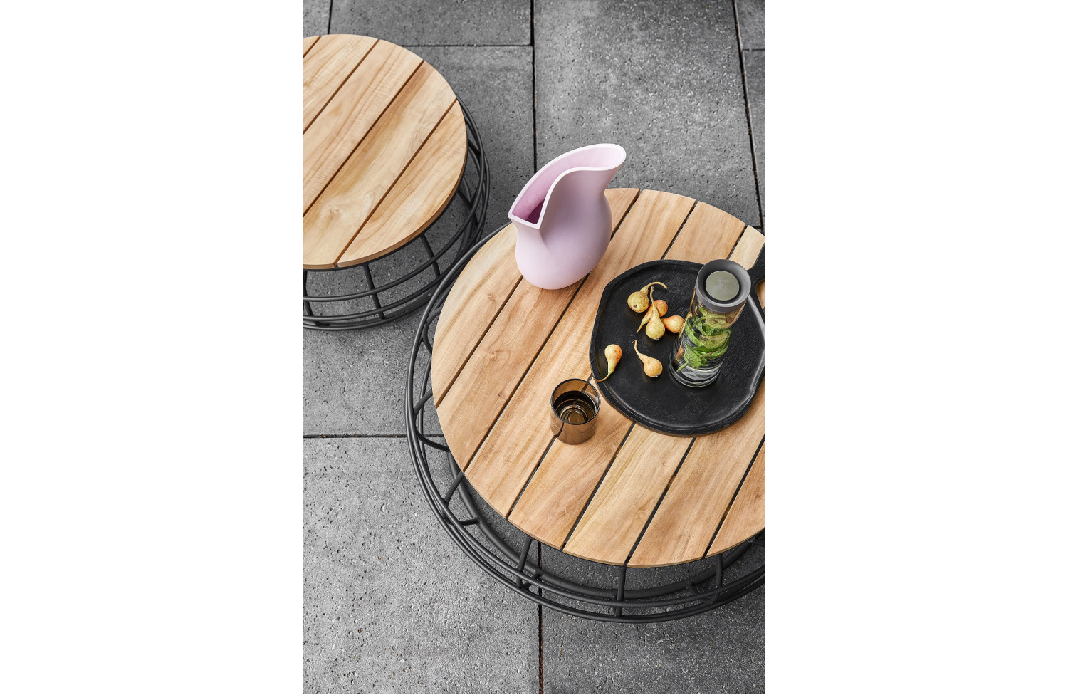 Zestaw okrągłych Stolików Kawowych d.70 i d.55 Apple Bee PURE 70001530