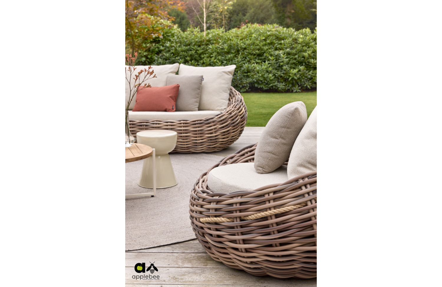 3-Seater Sofa (with cushions) APPLE BEE COCOON 72000461 BEIGE