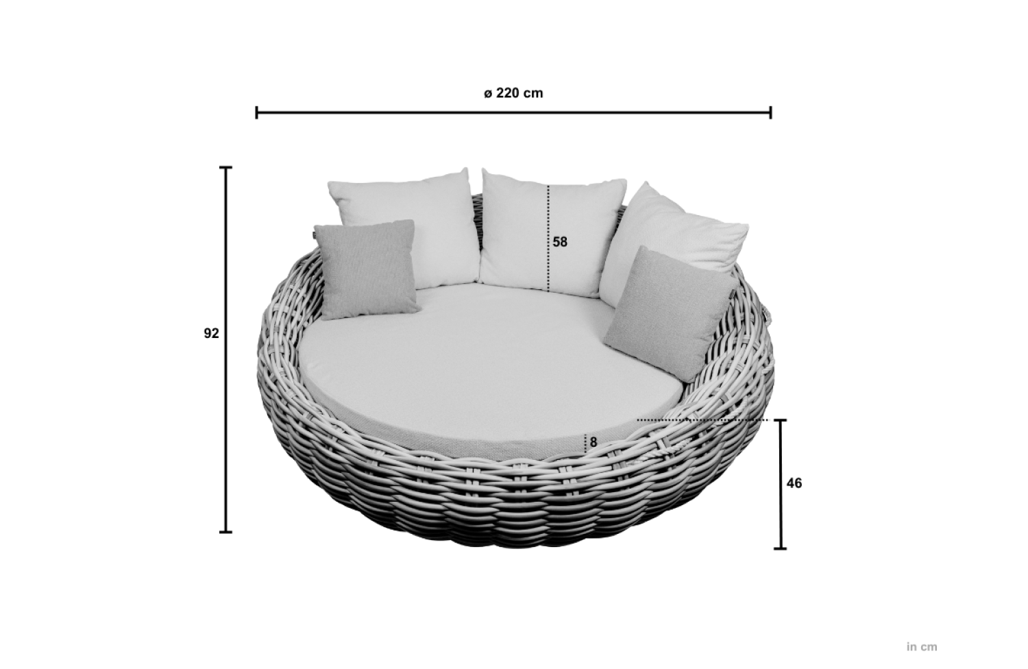 Sofa-Łóżko (z poduszkami) APPLE BEE COCOON 72000456 BEIGE