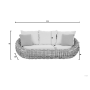 Sofa 3-osobowa (z poduszkami) APPLE BEE COCOON 72000461 BEIGE