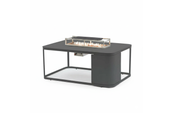 Стіл-камін прямокутний (зі склом) LAGOM FOGO Lm 01G / ANTHRACITE