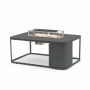Стіл-камін прямокутний (зі склом) LAGOM FOGO Lm 01G / ANTHRACITE
