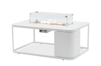 Стіл-камін прямокутний (зі склом) LAGOM FOGO Lm 01T / TAUPE