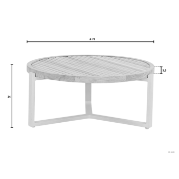 Coffee Table 75 APPLE BEE MONACO 72000676 / OYSTER