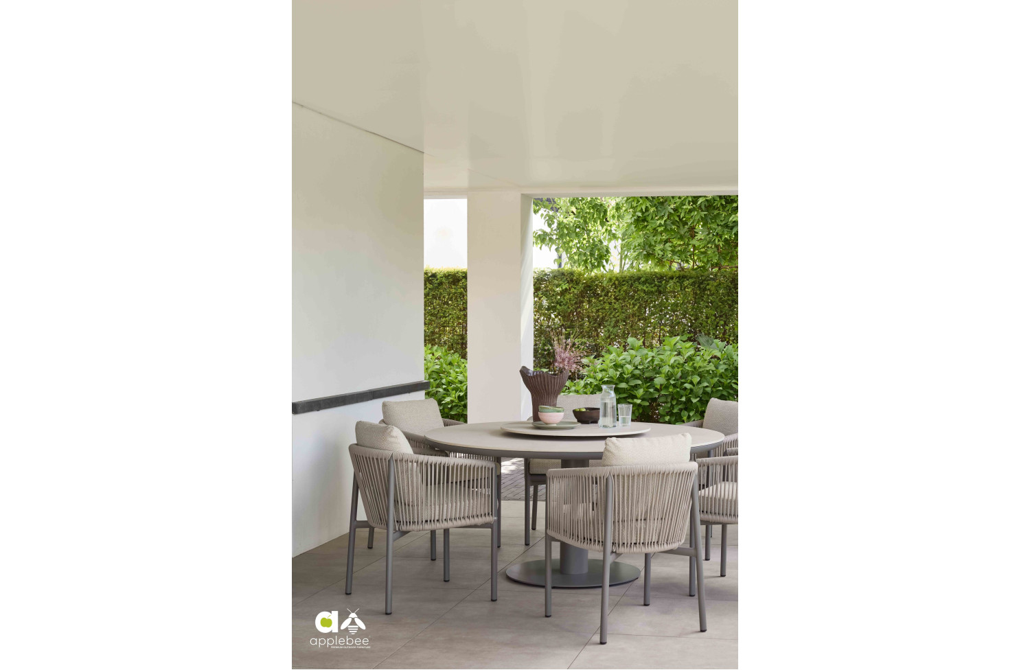 Dining Table d.160 APPLE BEE MELVILLE TAUPE/GREY 72000599 72000600 72000601