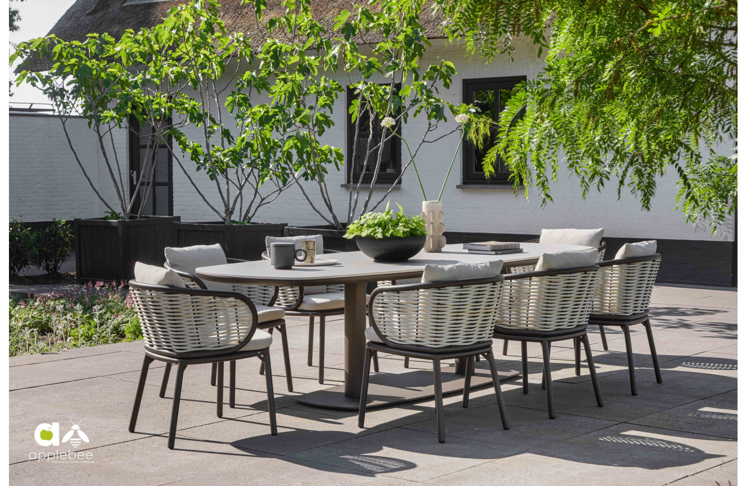 Обідній стіл 280 APPLE BEE MELVILLE BRONZE 72000608 72000609 72000610