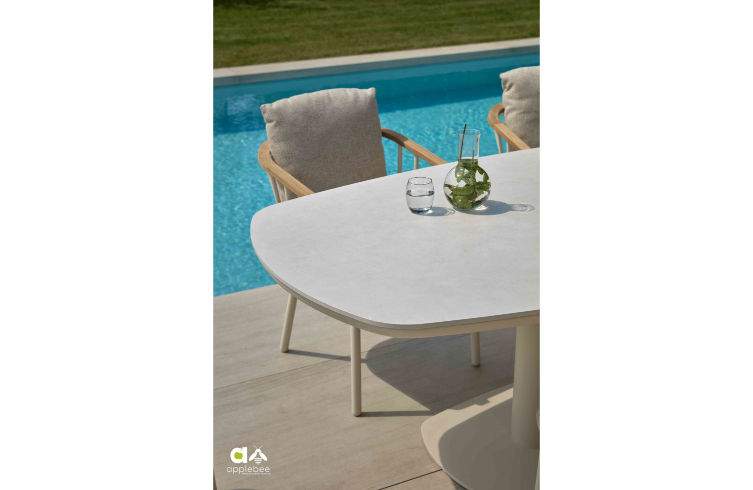 Dining Table 280 APPLE BEE MELVILLE 72000657 72000484 72000659 / OYSTER