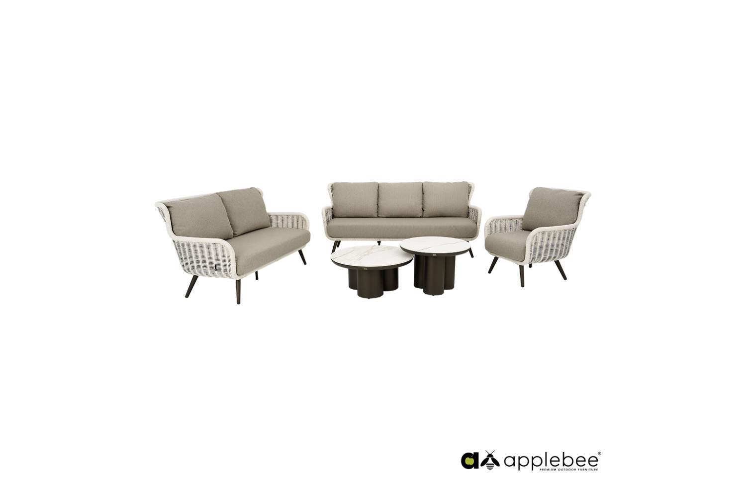 3-Seater Sofa (with cushions) APPLE BEE KEY LARGO 72000638 / BRONZE