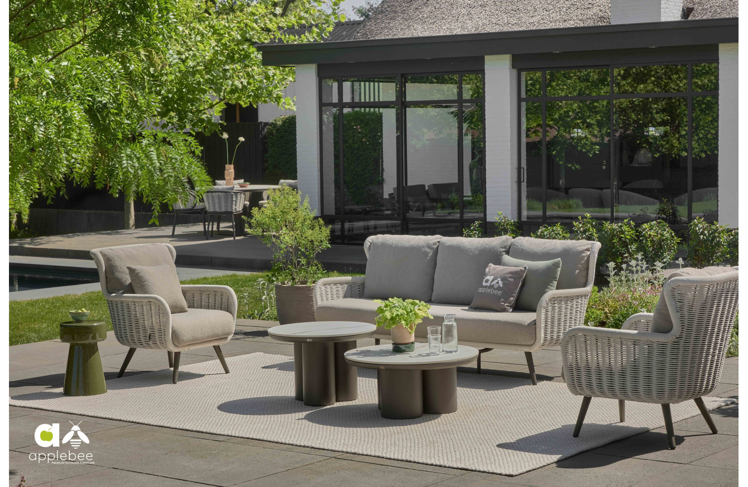 3-Seater Sofa (with cushions) APPLE BEE KEY LARGO 72000638 / BRONZE