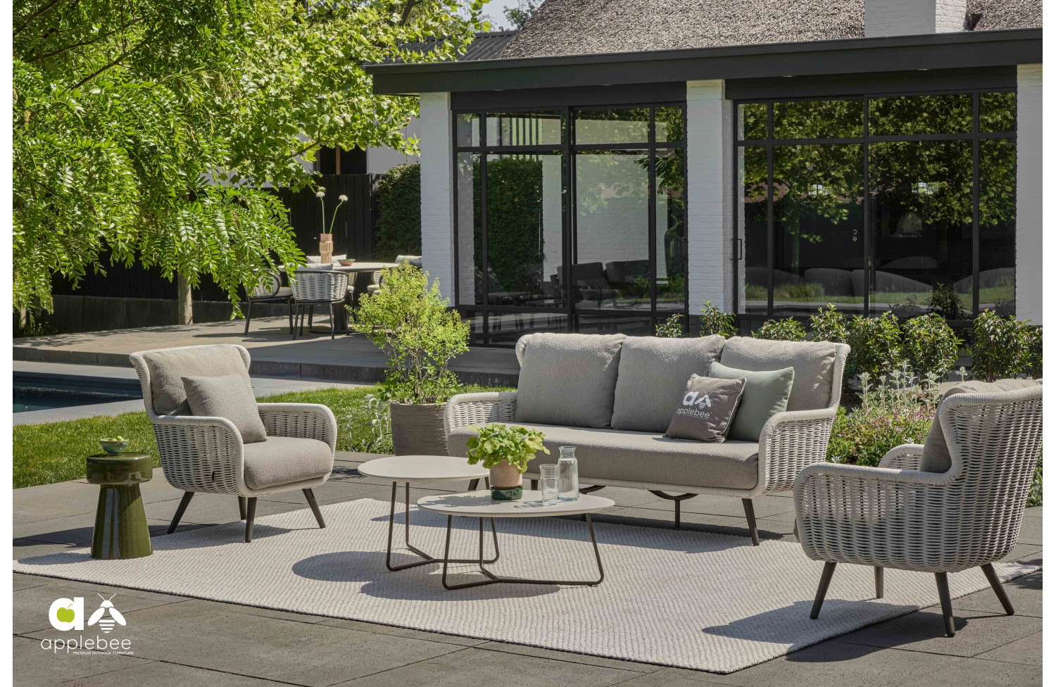 2-Seater Sofa (with cushions) APPLE BEE KEY LARGO 72000637 / BRONZE