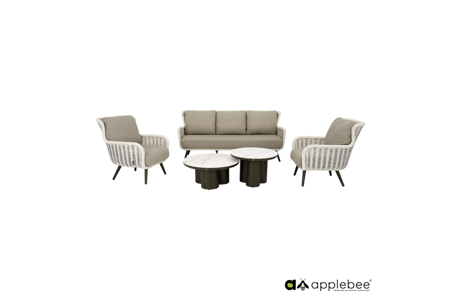 Lounge Armchair (with cushions) APPLE BEE KEY LARGO 72000636 / BRONZE