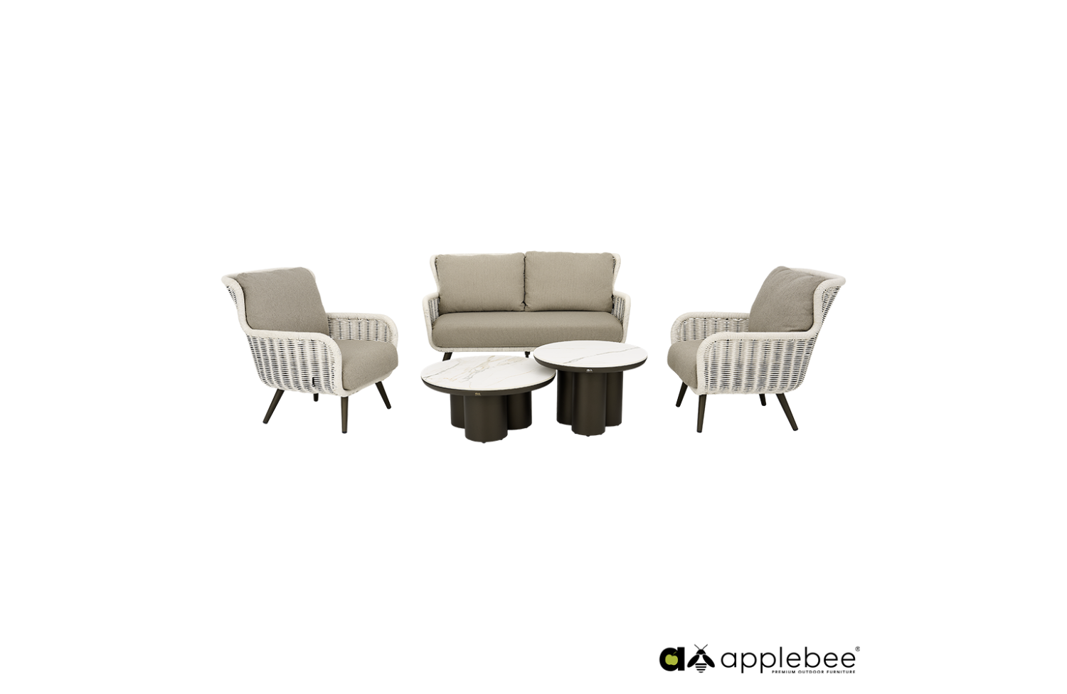 Lounge Armchair (with cushions) APPLE BEE KEY LARGO 72000636 / BRONZE