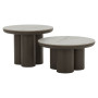 Set of 2 Coffee Tables d.80 + d.60 APPLE BEE TONGA 72000620 72000621 / BRONZE