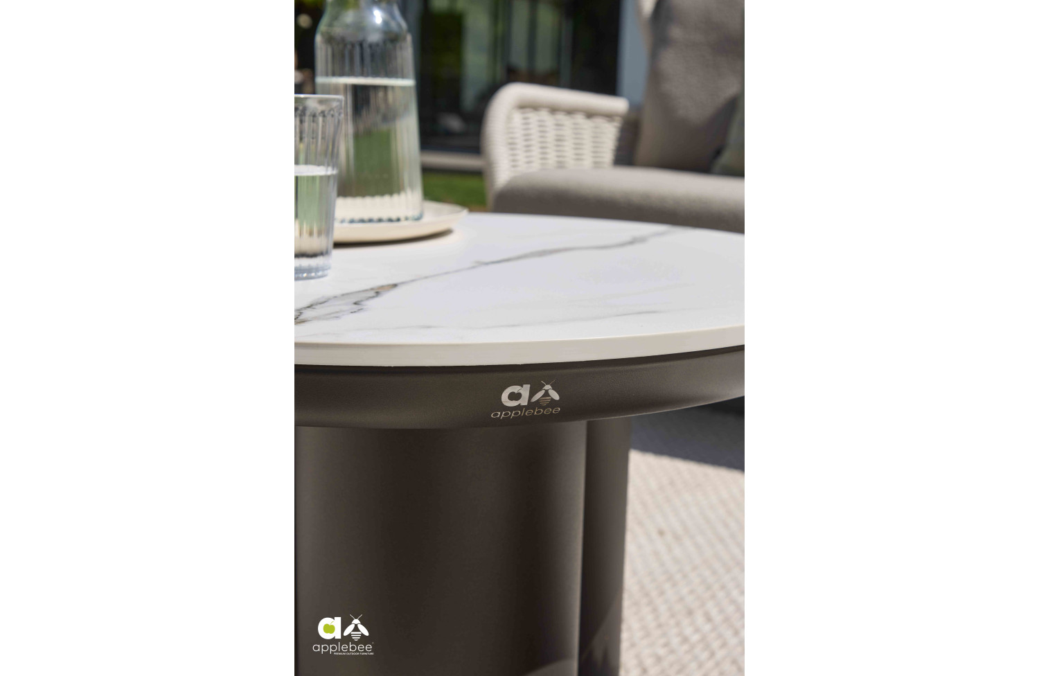 Set of 2 Coffee Tables d.80 + d.60 APPLE BEE TONGA 72000620 72000621 / BRONZE