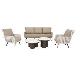 Zestaw wypoczynkowy dla 5 osób (z poduszkami) APPLE BEE KEY LARGO 72000636 (2 szt) / 72000638 (1 szt) / 72000620 (1 zest) / 72000621 (1 zest) / BRONZE