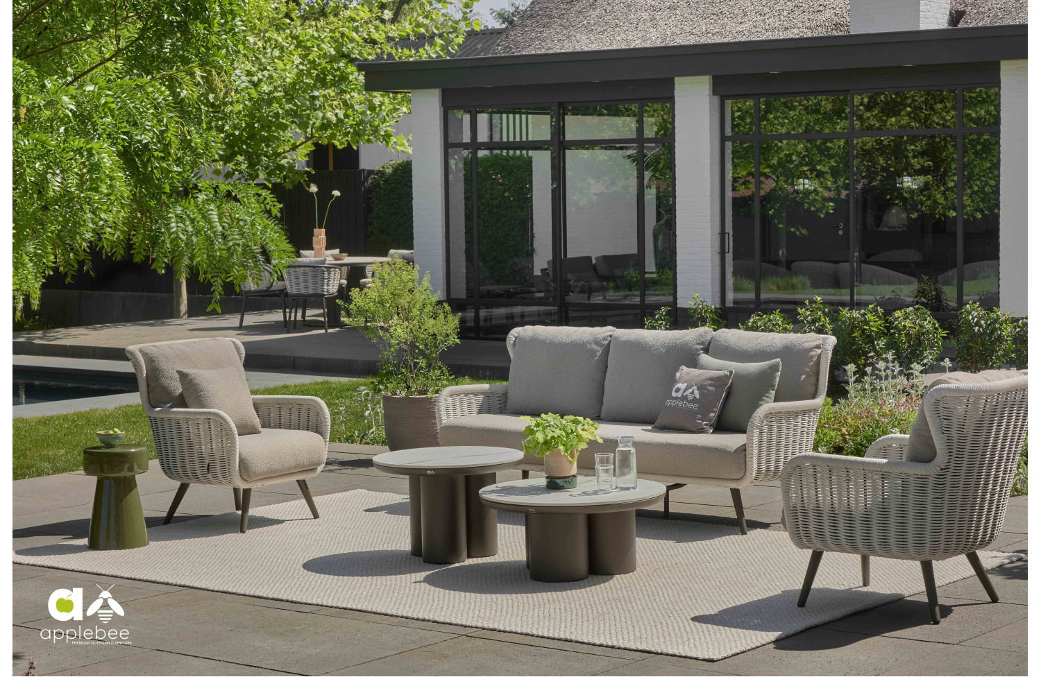 Комплект з 2 кавов. столиків д.80 + д.60 APPLE BEE TONGA 72000620 72000621 / BRONZE