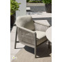 Low dining armchair (with cushions) APPLE BEE BORA BORA 72000558 TAUPE / GREY